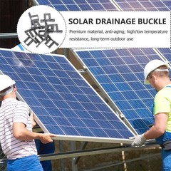 10Pcs Black ABS Solar Panel Water Drainage Clips Reusable and Easy Install