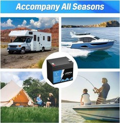 2-PACK 12V 7Ah 84Wh LiFePO4 Deep Cycle Battery Energy for RV, Solar, Marine,Home
