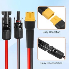 40FT XT60 Solar Extension Cable 10AWG XT60 – 2/3/6 10/15 20-25 35 40 50 75