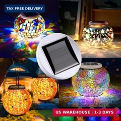 GUANFU 2 Pack Solar Panel Top Replacement for Table Lights, Color Changing Solar