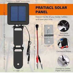 6V Solar Panel for Deer Feeder, Efficient Solar Panel Charger w/Adjustable Mo…