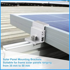 Versatile Solar Panel End Clamp Kit – 40 Adjustable Aluminum Clips Included