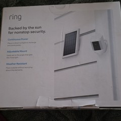 Ring Solar Panel 2.4W 5V DC White w/ Adjustable Mount, Weather Resistant