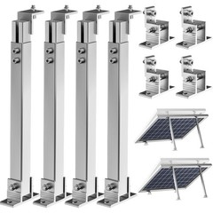 2 Set Adjustable Solar Panel Tilt Mount Brackets Aluminum Alloy Mounting Brac…
