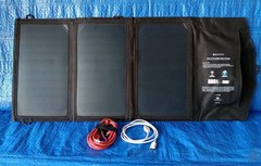 MONOPRICE Portable 3 Panel Solar Charger 15W, 5V w/ 2 USB Outlets