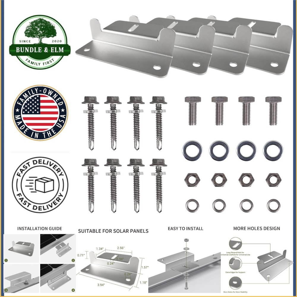 Corrosion-Resistant Aluminum Z-Brackets for Secure Solar Panel Installation