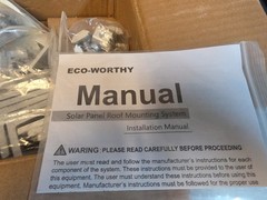 ECO-WORTHY 2 Sets Roof Solar Panel Mounting Brackets System Kit for Securing 1-8