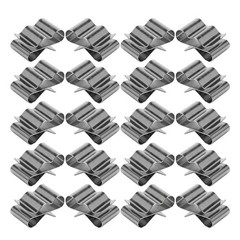 30Pcs Stainless Steel Wire Clamp for Solar Panel Wires Durable Silver Cable Clip