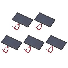5pcs Mini 5V 0.3W 60mA Solar Panels for with 2 Cables 68x37mm