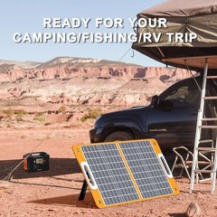 200W Portable Power Station, 40800mAh Solar Generator with 110V AC Outlet