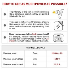 220W 18V Foldable Solar Panel Kit Lightweight(11lb,28×20 inch)