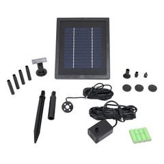 SUNNYDAZE DECOR SOLAR PUMP PANEL KIT WITH BATTERY PACK AND LIGHT – AMP-P022C