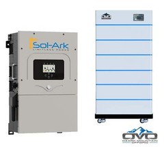 12KW Complete Offgrid Solar Kit – 15K Sol-Ark Inverter + 30.72KW OMO Stack Lithi