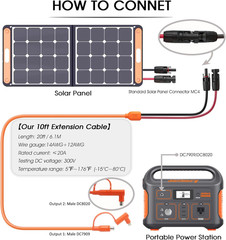 20FT MC4 to 8Mm Adapter Cable for Jackery | Universal Solar Panel Connector and