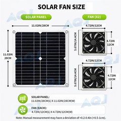 Waterproof 30W Solar Panel 3200RPM Silent Exhaust Fan Kit for Flower House