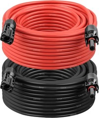 PV Extension Cable 75FT 10AWG Solar Connectors Tinned