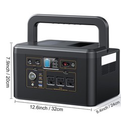 Portable Power Station 650W Solar Generator LiFePO4 Battery Emergency Backup