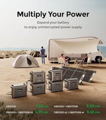Dabbsson 1330Wh Portable Solar Power Station+1700W Battery+210W Solar Panel Home