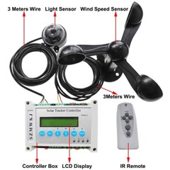 6000N 2X18″ Linear Actuator W/ Anemometer Controller DIY Dual Axis Solar Tracker