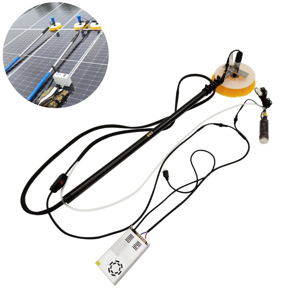 Solar Photovoltaic Panel Cleaning Machine Brusher Kits Scrubber 110V 6m