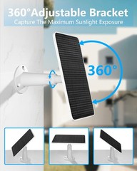 Solar Panel for Security Camera, 5W Solar Panel Charger Compatible with Eufyc…