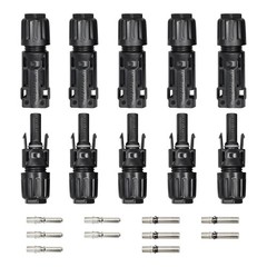 Witproton 8AWG Solar Connectors IP68 Waterproof 1500V 70A Solid Tinned Copper…