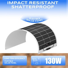 130W 520W Flexible Solar Panel Portable RV Rooftop Cabin Car Boat Home Camping