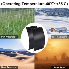 200W Flexible Solar Panel + Controller MC4 Connector RV Camping Off-Grid Rooftop