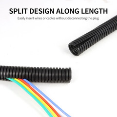 Open Mouth PP Corrugated Pipe Ad11.6Mm – 34.5Mm Wear Resistant Cable Protector S