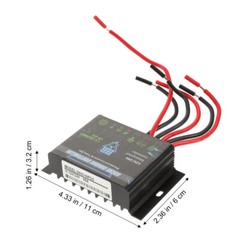 1 Set Solar Charge Controller 12V 24V 10A Solar Panel Charging Battery Regulator