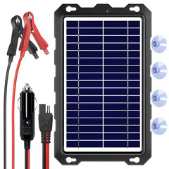 Upgraded 7.5-Watt Portable Waterproof Monocrystalline Solar Panel Trickle Charge