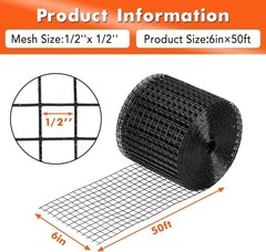 6in x 50/100/120ft Solar Panel Bird&Critter Guard Kit Wire Mesh for Bird Control
