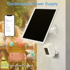 Solar Panel Charger for Ring Camera, Compatible with Ri ng Stick Up Cam, Stic…