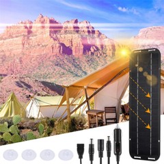 30W Solar Panel 12V Trickle Charger Battery Charger Kit Maintainer Boat Car RV
