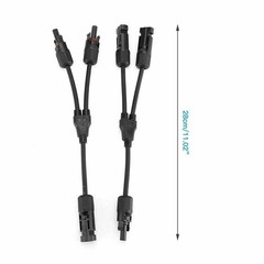 Solar PV Waterproof Y Branch T Splitter Cable MMF FFM Panel Connector