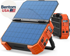 Portable Power Station 1600W (Peak 3200W), Built-In Solar Panel, 1024Wh Lifepo4