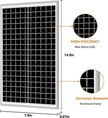 Compact 12V 10W Solar Panel Battery Charger with Easy Installation & Durability