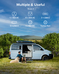 BLUETTI AC200PL Portable Generator with 4x 100W Flexible Solar Panel