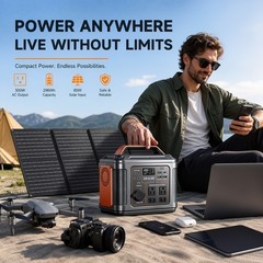 SBAOH 296Wh Portable Power Station and 60W Solar Panel Travel Kit (New)