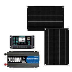 7000W Solar Power Kit | Inverter, 2 Solar Panels, 100A Controller with Display