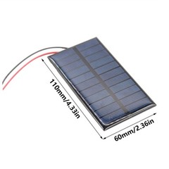 Solar Epoxy Panel Polysilicon Board 3.0V 220MA Solar Panel with Wire Easy to Use