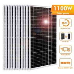 PFCTART 1100W Watt MONO Solar Panel 100Watt PV Module for Solar Generator Sheds