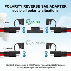 Kimbluth 10AWG Solar Panel SAE Adapter Cable 8FT SAE Plug Cable PV Solar
