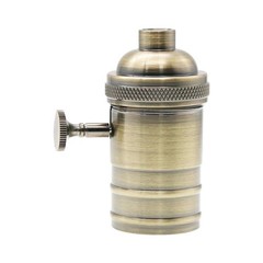 E26/E27 Aluminum Lamp Socket Base for Retro Bulbs and Pendant Lighting