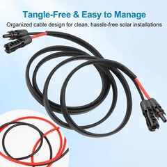 XRDS -RF Solar Cable 20FT, 8AWG Solar Extension Cable with Male and Female So…