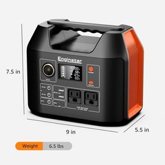 EnginStar Portable Power Station 300W 296Wh Battery Bank with 110V Pure Sine Wav