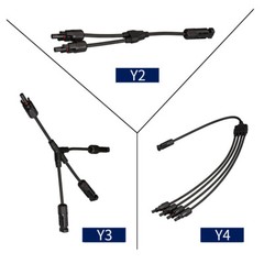GEYA 1 Pair Y Branch IP67 PV Solar panel Cable Connector 1000V 2/3/4 Male&Female