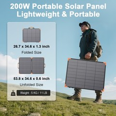 100 200 watt Solar Panel Bifacial for ECOFLOW DELTA 3 Portable Power Station