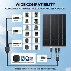 High-Capacity Solar Panel with Built-in Battery – Perfect for Security Cameras