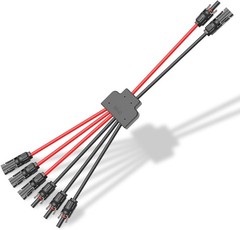 Solar Connectors Cable for 2-3 Solar Panels, Parallel 10AWG Solar Panel Conne…